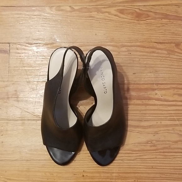 Black Leather Heels - Picture 1 of 2